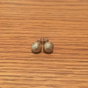 Sparkly Gold Ball Earrings